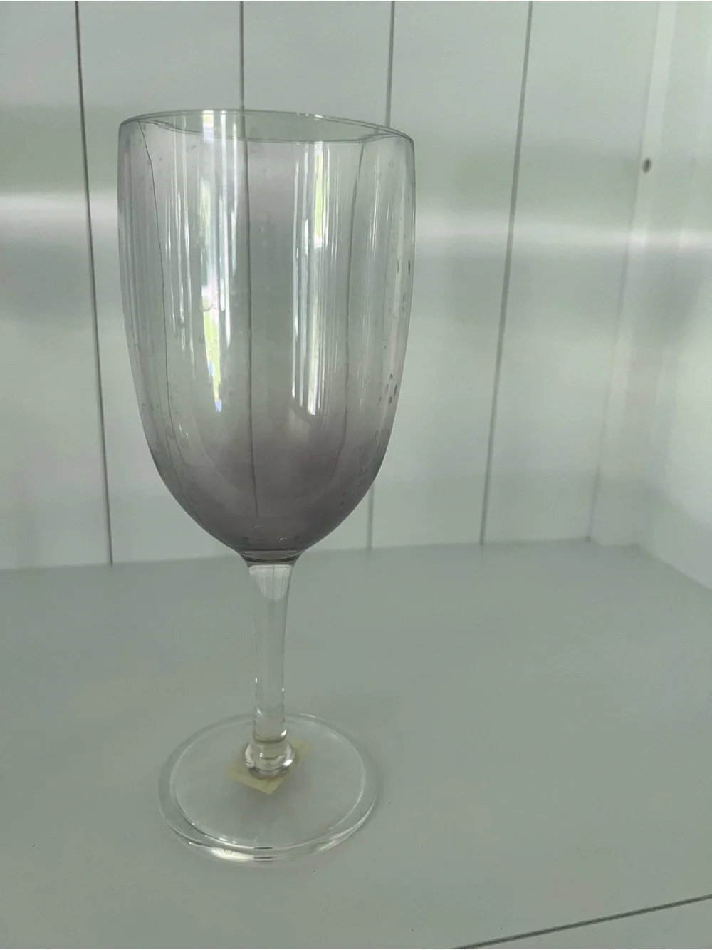 Blue/Gray Ombré Heavy Duty Plastic Wine Glasses - Set of 4